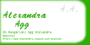 alexandra agg business card